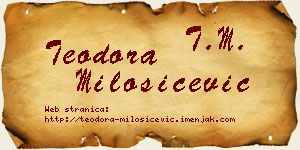 Teodora Milošičević vizit kartica